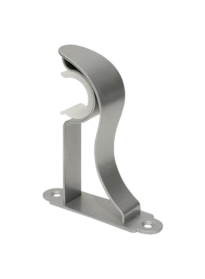 Classic Silver Metal Curtain Bracket Set (11cm) - Image 2